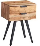 Mid.you Nachtschrank Skyport Wohnling, Akazie, Metall, Akazie, massiv, 2...