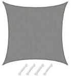Amanka Uv-Sonnensegel, Grau, Kunststoff, Quadratisch, 700x700 cm, Sonnenschutz &