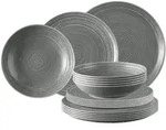 Seltmann Weiden Teller-Set, Grau, Keramik, 18-teilig, Rund, 2x2x2 cm, Essen &