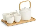 Zeller Teeservice, Wei&szlig;, Keramik, 12x11x12 cm, Essen & Trinken, Geschirr,
