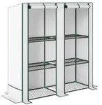 Outsunny Gew&auml;chshaus,, Wei&szlig;, Metall, 48x152x144 cm, Gartenzubeh&ouml;r, Gew&auml;chsh&auml;user