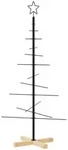 vidaXL Weihnachtsbaum, Schwarz, Metall, 120 cm, Dekoration, Weihnachtsdekoration,
