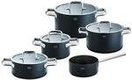 R&ouml;sle Kochtopfset Ebonic, Schwarz, Metall, 5-teilig, 16 cm, 57x32 cm,