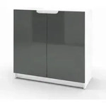 Vladon Kommode, Graphit, Holzwerkstoff, 82x78x37 cm, Wohnzimmer, Kommoden &