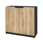 Vladon Kommode, Eiche, Holzwerkstoff, 82x78x37 cm, Wohnzimmer, Kommoden &...