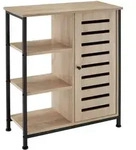 tectake Sideboard, Natur, Holzwerkstoff, Beton Optik, Rechteckig, 71x82x32 cm,