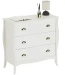 Idimex Kommode, Wei&szlig;, Holz, Kiefer, Vintage, 89x87x43 cm, FSC Mix, Wohnzimmer,