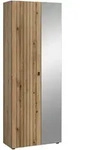 Mid.you Garderobenschrank, Eiche, Holzwerkstoff, Holzoptik, 5 F&auml;cher, 70x192x37 cm,