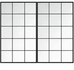 vidaXL Wandspiegel, Schwarz, Metall, 60x0.3x100 cm, Spiegel, Wandspiegel