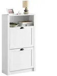 SoBuy Schuhschrank, Wei&szlig;, Holzwerkstoff, 60x110x24 cm, Garderobe,...