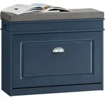 SoBuy Schuhbank, Blau, Holzwerkstoff, 75x52x24 cm, Garderobe, Garderobenb&auml;nke,