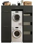 Hauswirtschaftsraum Laundreezy, Anthrazit, Holzwerkstoff, 167.5x200x67.5 cm,