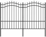 vidaXL Gartenzaun, Schwarz, Metall, 239x190 cm, Sonnen- & Sichtschutz,...
