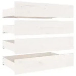 vidaXL Bettschubladen, Wei&szlig;, Holz, Kiefer, Rechteckig, Schlafzimmer, Betten,