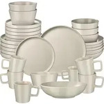 tectake Kombiservice, Taupe, Keramik, 26x2.3x26 cm, Essen & Trinken, Geschirr,