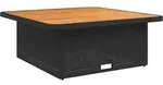 vidaXL Gartentisch, Schwarz, Kunststoff, Quadratisch,quadratisch, S&auml;ule,...