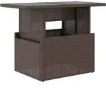 vidaXL Gartentisch, Braun, Kunststoff, Rechteckig,rechteckig, S&auml;ule, 55x73x100...