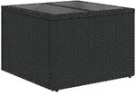 vidaXL Gartentisch, Schwarz, Kunststoff, Rechteckig,quadratisch, 55x37x55 cm,