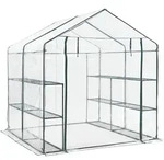 [en.casa] Gew&auml;chshaus, Transparent, Kunststoff, 200x220x200 cm, Gartenzubeh&ouml;r,