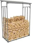 CLP Kaminholzregal, Anthrazit, Metall, 130x185x70 cm, Kleinm&ouml;bel, Kamine &...