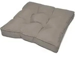 Beautissu Loungekissen, Hellgrau, Textil, 60x10x60 cm, Outdoor-Kissen,