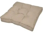 Beautissu Loungekissen, Natur, Textil, 60x10x60 cm, Outdoor-Kissen,