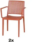 Siena Garden Stapelstuhl, Rot, Kunststoff, 57x80x56 cm, stapelbar, gastro- und