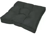 Beautissu Loungekissen, Graphit, Textil, 60x10x60 cm, Outdoor-Kissen,