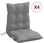 vidaXL Niedriglehner-Auflagen, Grau, Textil, 50x7x100 cm, Outdoor-Kissen,