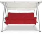 Beautissu Hollywoodschaukelauflage, Rot, Textil, 50x8x180 cm, Outdoor-Kissen