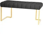 Kayoom Hockerbank, Schwarz, Gold, Kunststoff, Metall, 47x48x100 cm, Bsci,...