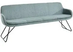 Musterring Sitzbank, Hellgrau, Metall, 4-Sitzer, 220x87x65 cm, Stoffauswahl,