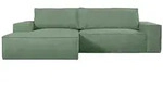 Vente-Unique Schlafsofa, Gr&uuml;n, Textil, Uni, 4-Sitzer, 267x167 cm, Wohnzimmer,...