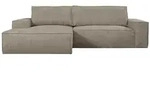 Vente-Unique Schlafsofa, Taupe, Textil, Uni, 4-Sitzer, 267x167 cm, Wohnzimmer,...