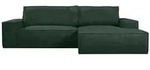 Vente-Unique Schlafsofa, Waldgr&uuml;n, Textil, Uni, 4-Sitzer, 267x85x167 cm,...