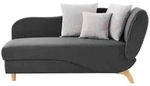 Vente-Unique Recamiere, Anthrazit, Textil, Uni, 1-Sitzer, 160x81x80 cm,...