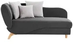 Vente-Unique Recamiere, Anthrazit, Textil, Uni, 1-Sitzer, 160x81x80 cm,...