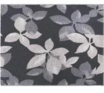 Grund Badteppich Umbria, Schwarz, Textil, Bl&auml;tter, rechteckig, 50x60 cm, Oeko-Tex&reg;