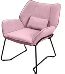 Ml-Design Loungesessel, Rosa, Textil, 1-Sitzer, 77x85x75 cm, Wohnzimmer, Sessel,