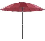 Beliani Sonnenschirm, Rot, Schwarz, Textil, 255x255 cm, Sonnen- & Sichtschutz,