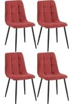 CLP Stuhl, Bordeaux, Metall, 45x84x55 cm, Esszimmer, St&uuml;hle, Esszimmerst&uuml;hle,