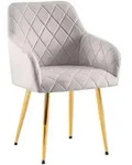 CLP Armlehnenstuhl, Grau, Textil, 53x83x61 cm, Esszimmer, St&uuml;hle, Esszimmerst&uuml;hle,