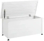 Beliani Aufbewahrungsbox, Wei&szlig;, Metall, 113x52x50 cm, Aufbewahrung &...