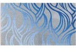 Grund Badteppich Mayra, Blau, Textil, Bl&auml;tter, rechteckig, 60x100 cm, Oeko-Tex&reg;
