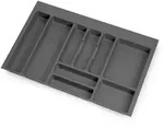 Emuca Besteckeinsatz, Anthrazit, Kunststoff, 49.8x6x77.1 cm, Kochen, K&uuml;chenhelfer,