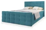 Masseno Boxbett, Blau, Holz, H2 + H3, 140x200 cm, Schlafzimmer, Betten,