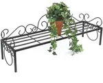 DanDiBo Blumenbank, Schwarz, Metall, 75x49x20 cm, Wohnzimmer, Wohnzimmertische,
