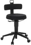 Mid.you B&uuml;rohocker, Schwarz, Textil, Drehkreuz, 40x74-86x46 cm, Arbeitszimmer,