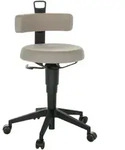 Mid.you B&uuml;rohocker, Grau, Textil, Drehkreuz, 40x74-86x46 cm, Arbeitszimmer,