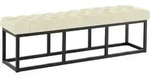 CLP Sitzbank, Creme, Metall, 150x46x38 cm, Esszimmer, B&auml;nke, Sitzb&auml;nke